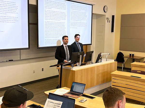 Fraser MacLean and Jesse Emmond teach Spousal Support at TRU Law
