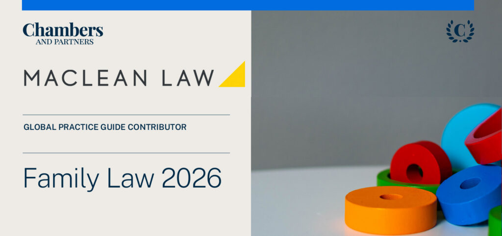 Author of prestigious Chambers and Partners Family Law Guide Canada, Lorne MacLean, KC